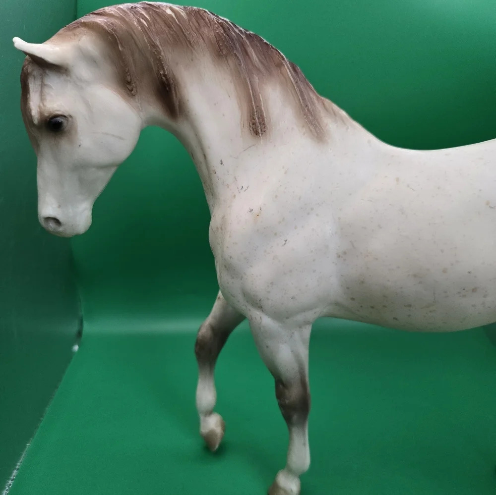 Elegant Cream and Brown Horse Figurine